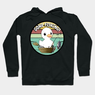 Funny duck has gone fishing Hoodie